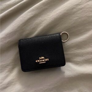 Coach Black Leather Keyring Wallet